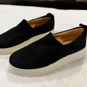 J Slides Black Suede Women's Sneakers